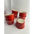 Le   creuset Red Stoneware Ramekins Set Of 7 Custard single   serve Bakers