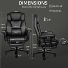Desk Office Chair Big Tall High Back Task Chair Pu Leather Swivel Chair Black