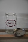 Vintage A s  Aloe Co 8  Glass Apothecary Medical Supply Jar    gauze 