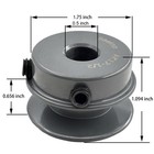 Ak171 2 V Belt Pulley 1 2 Inch Bore 1 75  Od Cast Iron Sheaves