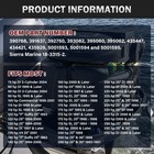 For Evinrude johnson Etec 75-250hp Water Pump   Impeller Repair Kit 5001595 New