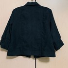 Nwt Christopher   Banks Women Ruched 3 4 Sleeve Open Lined Blazer Jacket Green L