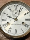 Antique Seth Thomas Ship   s Bell Clock Brass Marine Wall Clock Roman Dial
