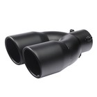Double Exhaust Terminals Stainless Steel Universal Exhaust Terminal Car 63mm