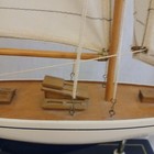 Vintage Pond Yacht Sail Boat Wooden Model Replica  babe   19   Long 23  Tall
