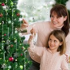 18pcs Christmas Tree Decoration Crystal Ornaments - Hanging Acrylic Christmas Sn