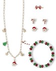  Girls  5-piece Jewelry Gift Set  Christmas Necklace  Bracelet  Ring And 