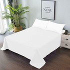 Flat Sheet 2 Pillow Case Egyptian Cotton - 1000 Or 1200 Tc solid Colors us Size