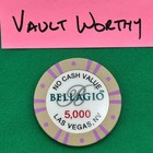 Bellagio Resort Casino - Las Vegas Nv - Tournament Poker Chip 5000 Ncv - 1 Chip