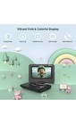 Pofoto 9 5  Portable Dvd Player For Kids And Car With 7 5  Swivel Screen