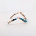 Vintage Sterling Silver Turquoise Cuff Bracelet 925 Navajo Style Size 6
