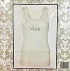 Alstyle Apparel  Womens Bride Tank Top White Size M Rhinestone New 