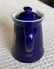 Vintage Burlington Route Coffee Teapot Cobalt Blue Hall China Private Dining Car