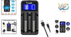 Universal Smart Charger For Li-ion Ni-mh Batteries Lcd Display Usb-c Fast Charge