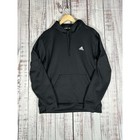 Adidas Climawarm Hoodie Mens Large Black Pullover Fleece Sweatshirt L