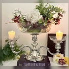 Reed   Barton Epergene Silver Plated Candelabra With Original Bowls - 4 Pc Set