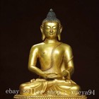 12 9 old Tibet Buddhism Bronze Gilt Shakyamuni Sakyamuni Amitabha Buddha Statue