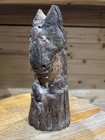 Antique Carved Wood Weird Folk Art Primitive Creepy Scary Sculpture 9    Barn Find