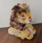 Vintage Steiff Small  5   Leo Lion Germany Sitting With Collar And Name Tag
