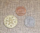 Lot Of 2 Vintage Pachinko Lucky Dragon Prize Tokens   Arcade Game Coin Token