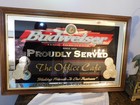 Budweiser Beer Bar Sign Vintage Mirror Framed Picture