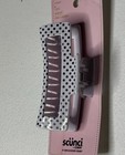 Scunci Polka Dot Hair Claw Clip Black White Large Grip Strong Hold All Hair