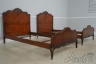 F72581  Pair Of French Style Marquetry Inlaid Satinwood Twin Beds