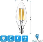 4 Pack Filament E12 Candelabra Led Halloween Light Bulbs - 4w Purple Orange