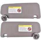 Gray Plastic Driver Passenger Side Sun Visor Set For Chevrolet Vehicles