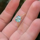 Natural Solitaire 10 Ct Blue Aquamarine Gemstone 925 Sterling Silver Ring Size 8