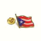 Puerto Rico Waving Flag Lapel Pins  Patriotic Puerto Rican Flag Metal Pin