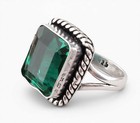 Green Tourmaline Gemstone 925 Sterling Silver Handmade Jewelry Ring All Size