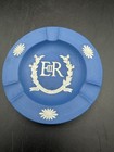 Wedgwood Royal Blue Jasperware Queen Elizabeth Ii Coronation 1953 Ashtray