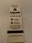 Vintage Matchbook Cover Matchcover Garcia   s  Irish Pub Buffalo Ny