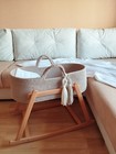 Ivory Moses Basket Boho Baby Bassinet With Stand Baby Photo Props