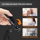 Long Handle Toenail Clippers For Seniors     Sharp Angled Head Thick Nails