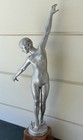 Antique C1919 Fernand Ouillon Carrere Art Deco Sword Dancer Bronze Sculpture