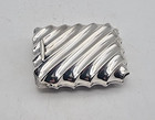 Nice Unusual Pinch Opening Antique Sterling Silver Vesta Case Birmingham 1893