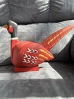 Hand Painted Wood Folk Art Pheasant Multicolored Paint  12    Long 