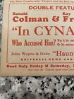 Rare Early John Wayne   Duke Movie Ticket Coupon Ellwood City Pa Haunted Gold