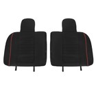 Suv Car Seat Covers Pu Leather Full Set Headrests Front Rear Seats Black Red