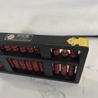 Vintage 11 Row 77 Beads Chinese Abacus Lotus Flower Brand Wooden Black Red Gold