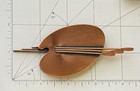 Vintage Signed Renoir Copper Artist Palette Brooch Pin - Free Shipping