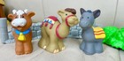 Fisher Price Little People Manger Nativity Animals gray Fence   Green Bush Lot
