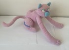 Vintage 2001 9  Pink Purrrfect Cat Plush Stuffed Animal Toy Long Arms Blue Nose