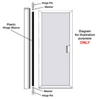 Gordon Glass   Nylon Hinge Pin Kit 5 16  Dia  For Continuous Hinge Framed Shower