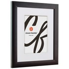 Contemporary 1   Dark Walnut Brown Picture Frame With A Single Mat