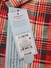 Cat   Jack Girls Red   Green Plaid Fleece Holiday Night Gown Size Large  10 12 