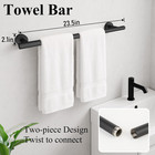 9 Piece Towel Racks For Bathroom Set  Matte Black Bathroom Accessories Set  Sus3