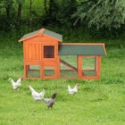 61  Wooden Rabbit Hutch Chicken Coop Small Pet House Bunny Cage W ramp Run